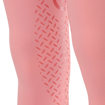 Girls riding leggings with Knee Grip for confidence while riding.
