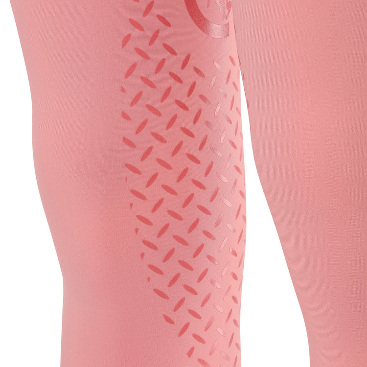 Girls riding leggings with Knee Grip for confidence while riding.