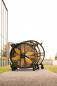 Grooming Deluxe industrial floor fan with robust metal construction