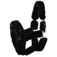 Cute embroidered horse halter with plush padding black