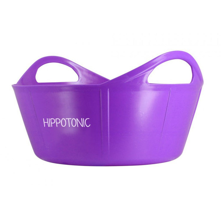 Purple horse feed bucket