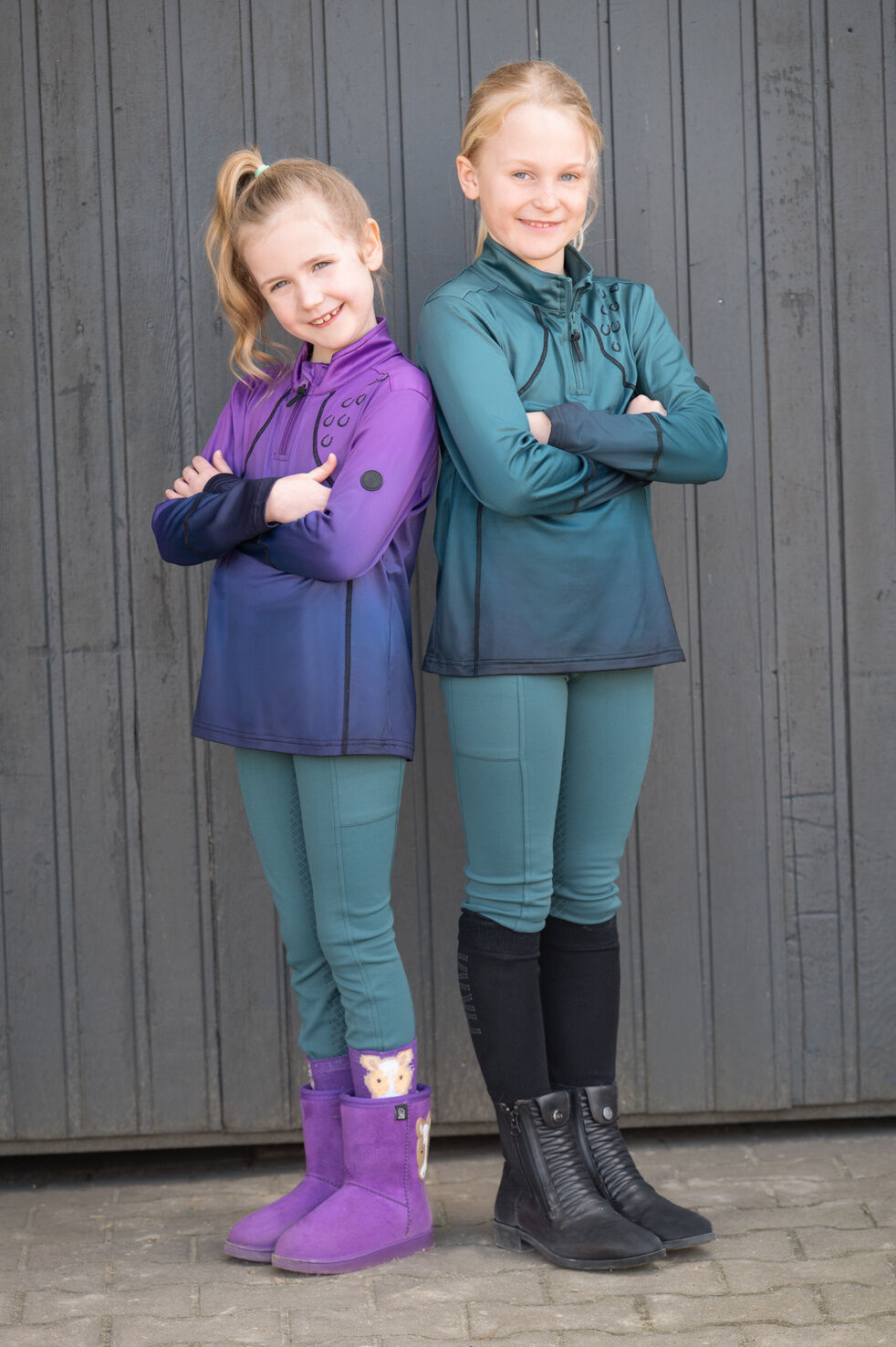 HKM Amina bi-elastic kids riding breeches with brushed interior
