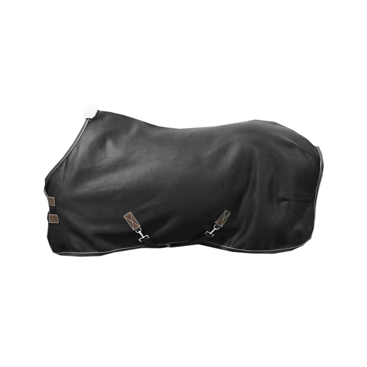 Honeycomb horse cooler and fly sheet with detachable bungee cord.