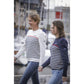 Honeycomb knit sweater for women with a lightweight comfortable design.