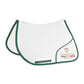 Horizontal quilted jumping saddle pad designed for equestrian training