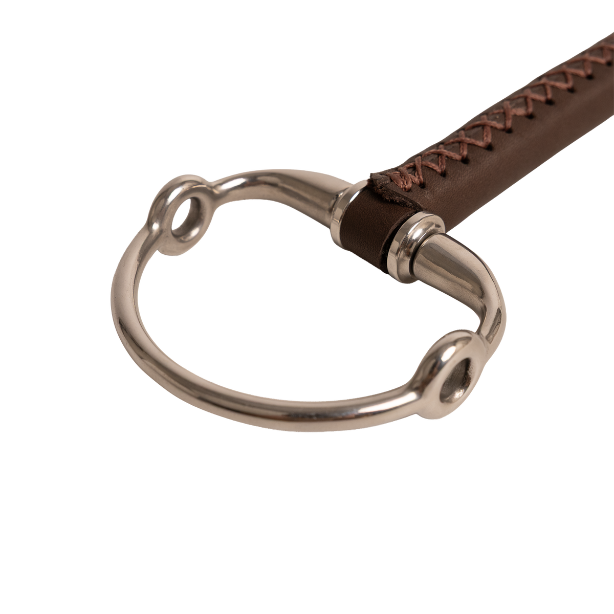 Horse bit featuring eggbutt rings and gag rein action