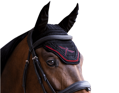 Freejump breathable ear bonnet with logo red