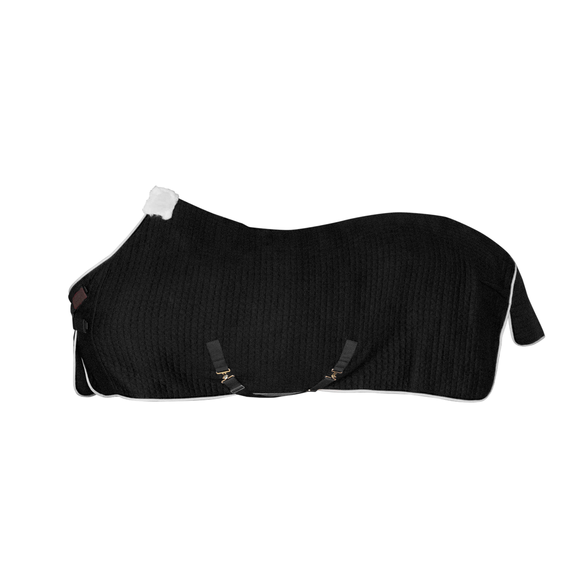 Horse cooler rug for winter and cooler weather conditions.