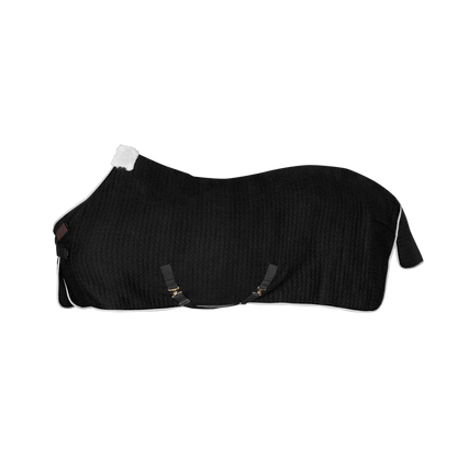 Horse cooler rug for winter and cooler weather conditions.