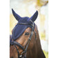 Horse fly bonnet with noseband attachment loop for additional stability.