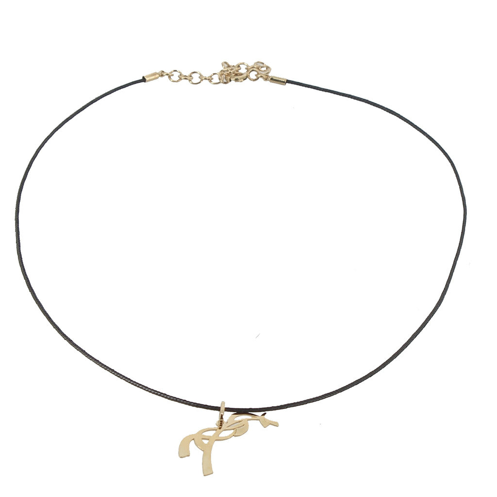 Penelope Equestrian Necklace with a silver horse pendant.