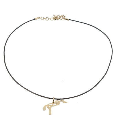 Penelope Equestrian Necklace with a silver horse pendant.