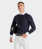 Men’s long sleeve white competition riding shirt blue