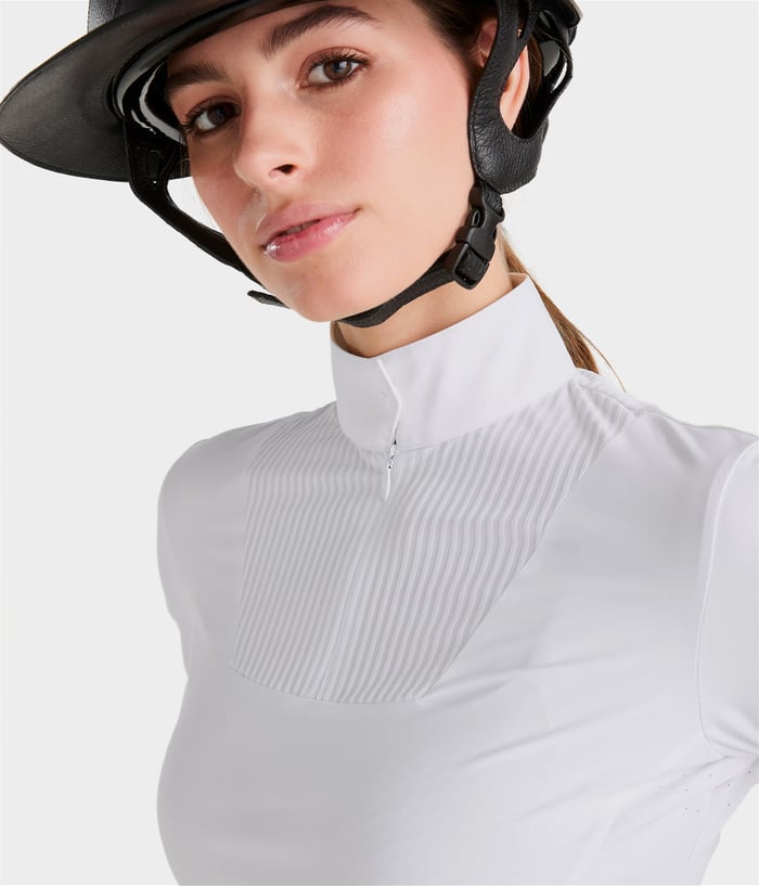 Horse Pilot breathable long sleeve equestrian top white