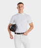 Technical equestrian polo with ventilation white