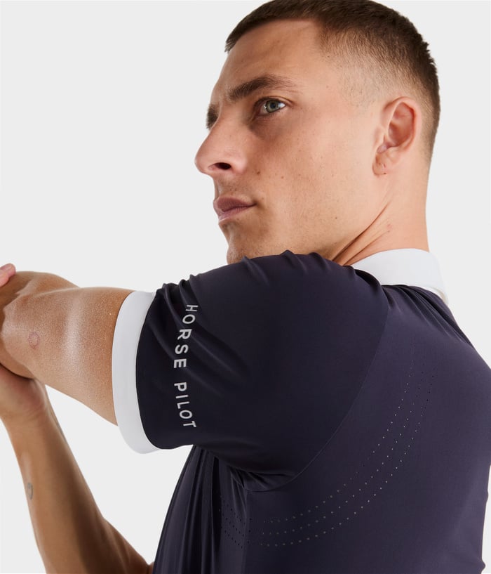 Horse Pilot breathable riding competition shirt dark night