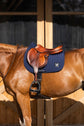 Technical equestrian saddle pad with ventilation dark night