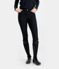 Horse Pilot Laura Kraut breeches offering freedom of movement and comfort.