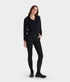 Slim-fit women’s riding pants for competition black