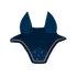 Horse print equestrian fly veil with elegant velvet detailing