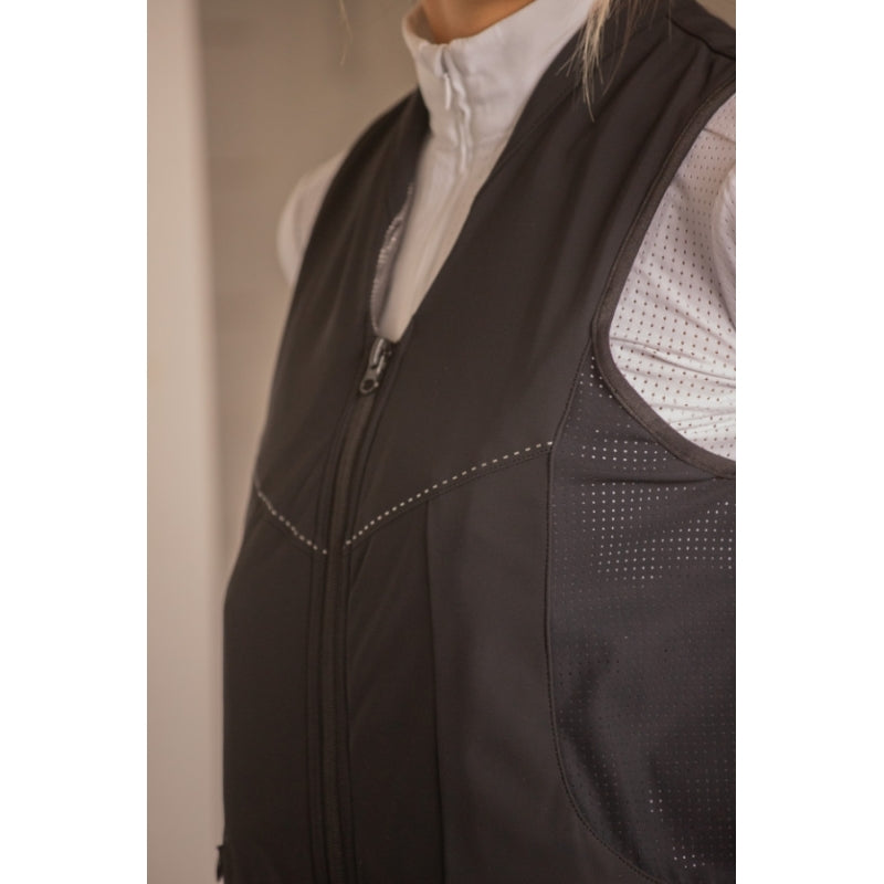 Horse riding airbag vest designed for additional equestrian protection.