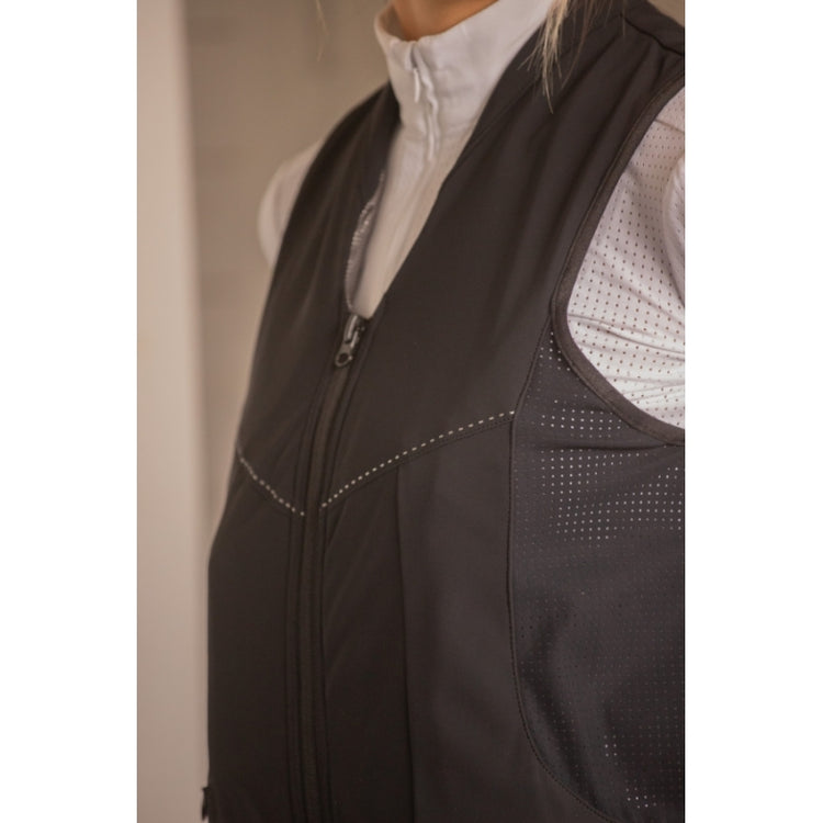 Horse riding airbag vest designed for additional equestrian protection.