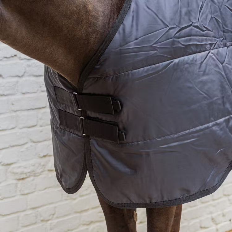 Horse rug liner for winter with a soft and cozy interior.