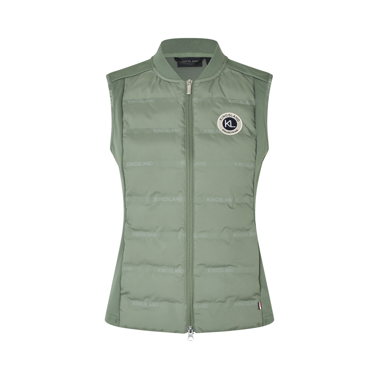 Hybrid bodywarmer with softshell panels