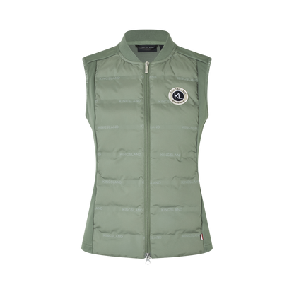 Hybrid bodywarmer with softshell panels