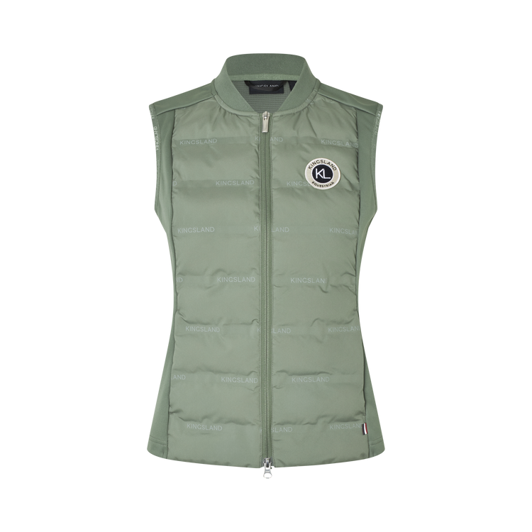 Hybrid bodywarmer with softshell panels