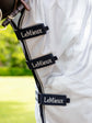 Close up of horse wearing LeMieux ride on fly sheet
