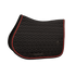 Jumping saddle pad with cord trim and anatomical wither shape