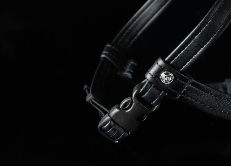KASK Kooki Crystal Rivet riding helmet featuring a convenient click-in system.