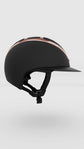 Elegant KASK Star Lady Chrome Black/Everyrose competition riding helmet made in Italy.