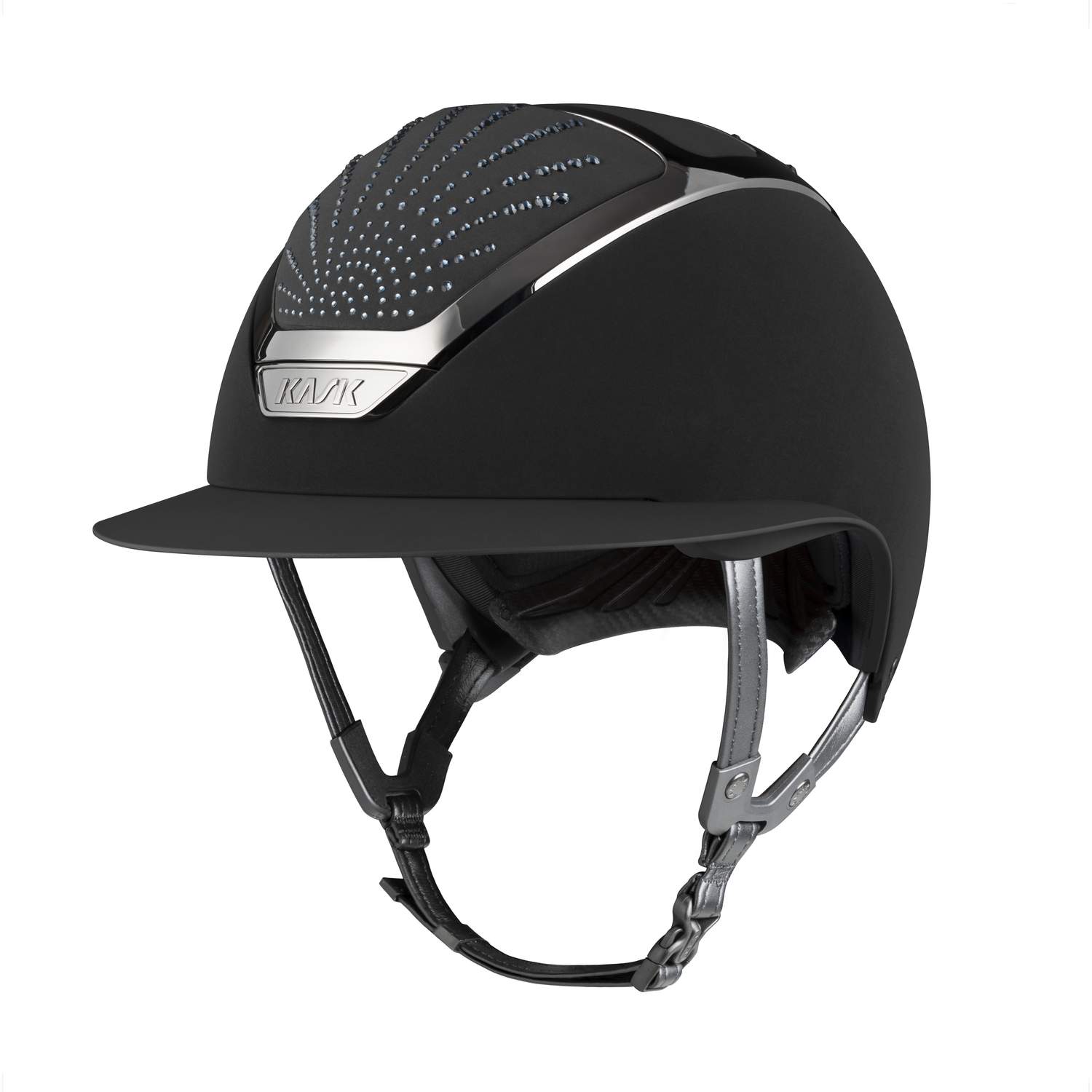 Elegant KASK Star Lady Chrome Origin competition riding helmet made in Italy
