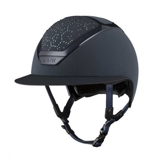 Navy Kask Lady helmet with Anima Vibe Swarovski 
