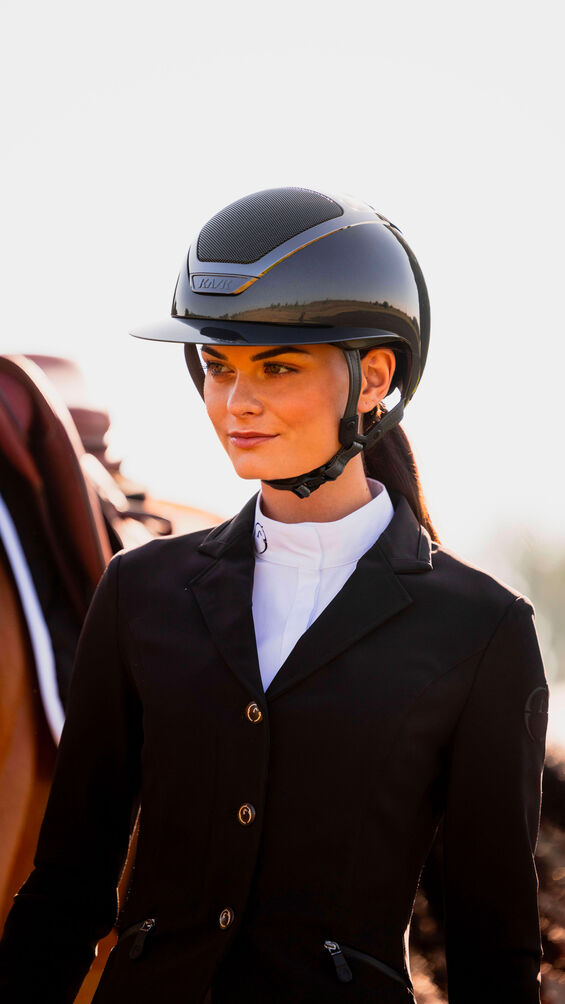 Kask ladies horseback riding helmet with sun brim