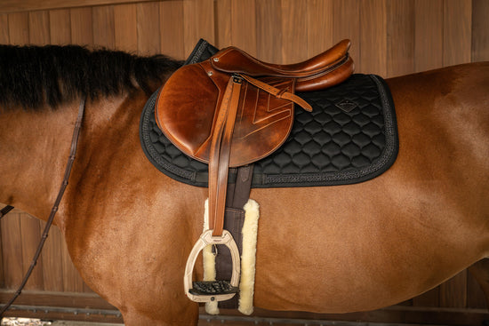 Kentucky classic jumping saddle pad showing refined quilted construction