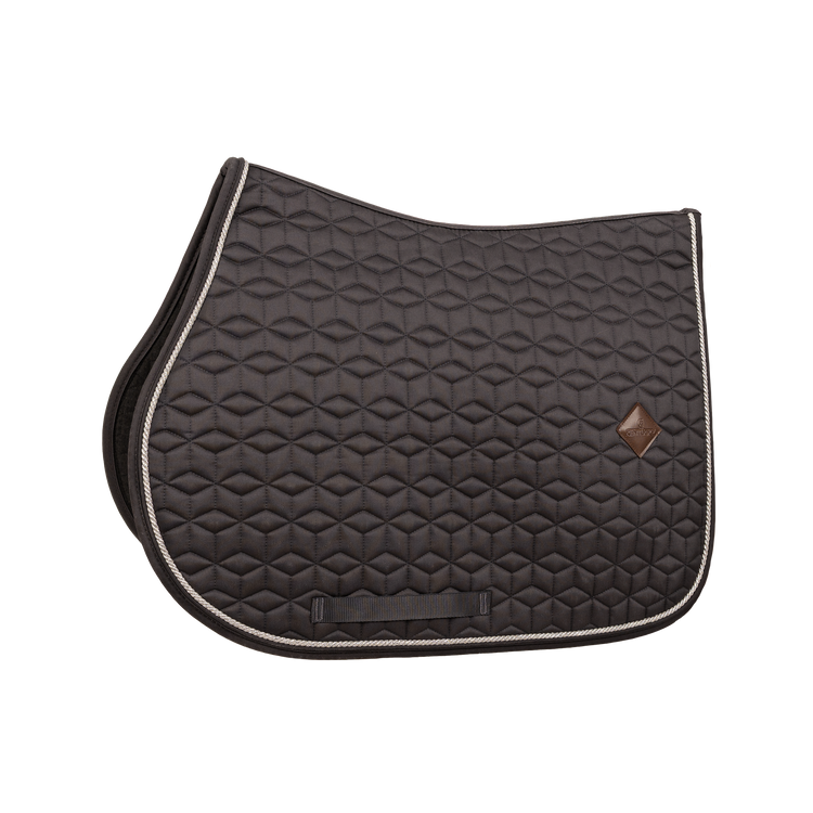 Kentucky Custom saddle pad with vegan leather patch for personalized embroidery