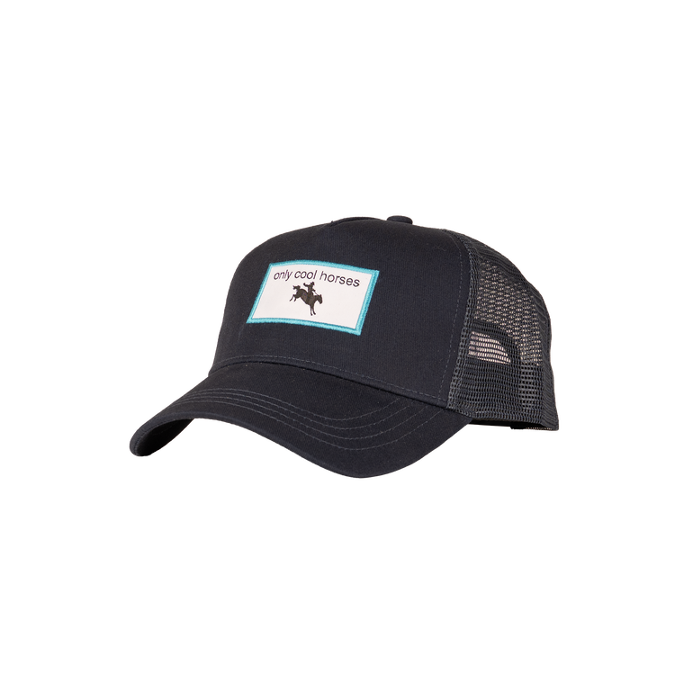 Kentucky embroidered equestrian trucker cap with adjustable rear closure