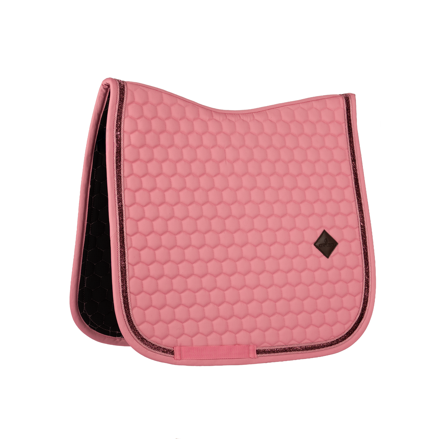Kentucky Glitter Band Saddle Pad styled beneath a jumping saddle.