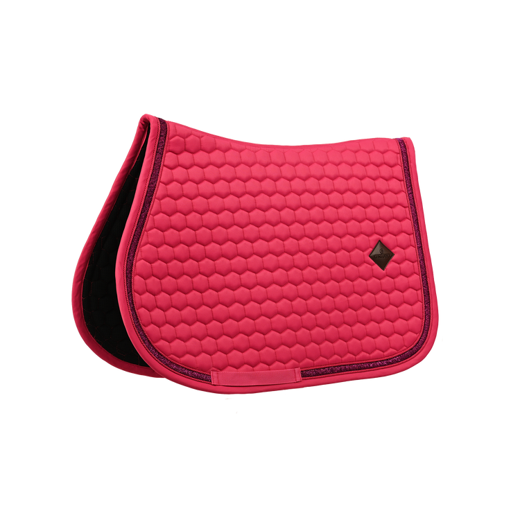 Detail of the breathable honeycomb fabric on the Kentucky Glitter Band Saddle Pad.