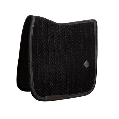 Kentucky Horsewear Dressage Velvet Mini Pearls Saddle Pad with luxurious finish.