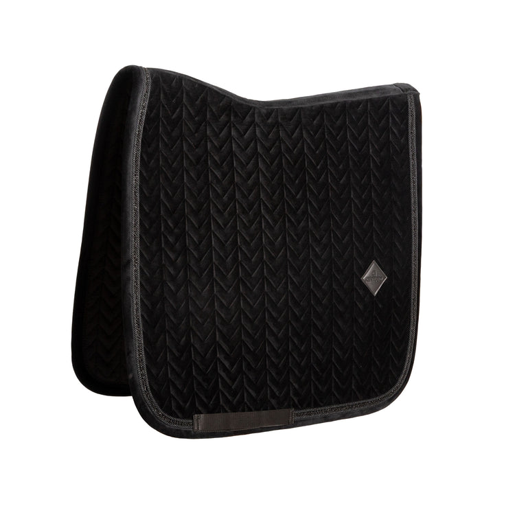 Kentucky Horsewear Dressage Velvet Mini Pearls Saddle Pad with luxurious finish.