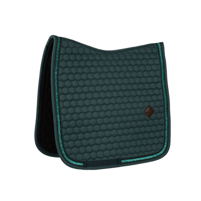 Kentucky Saddle Pad with sparkling glitter trim and elegant Kentucky Horsewear branding.