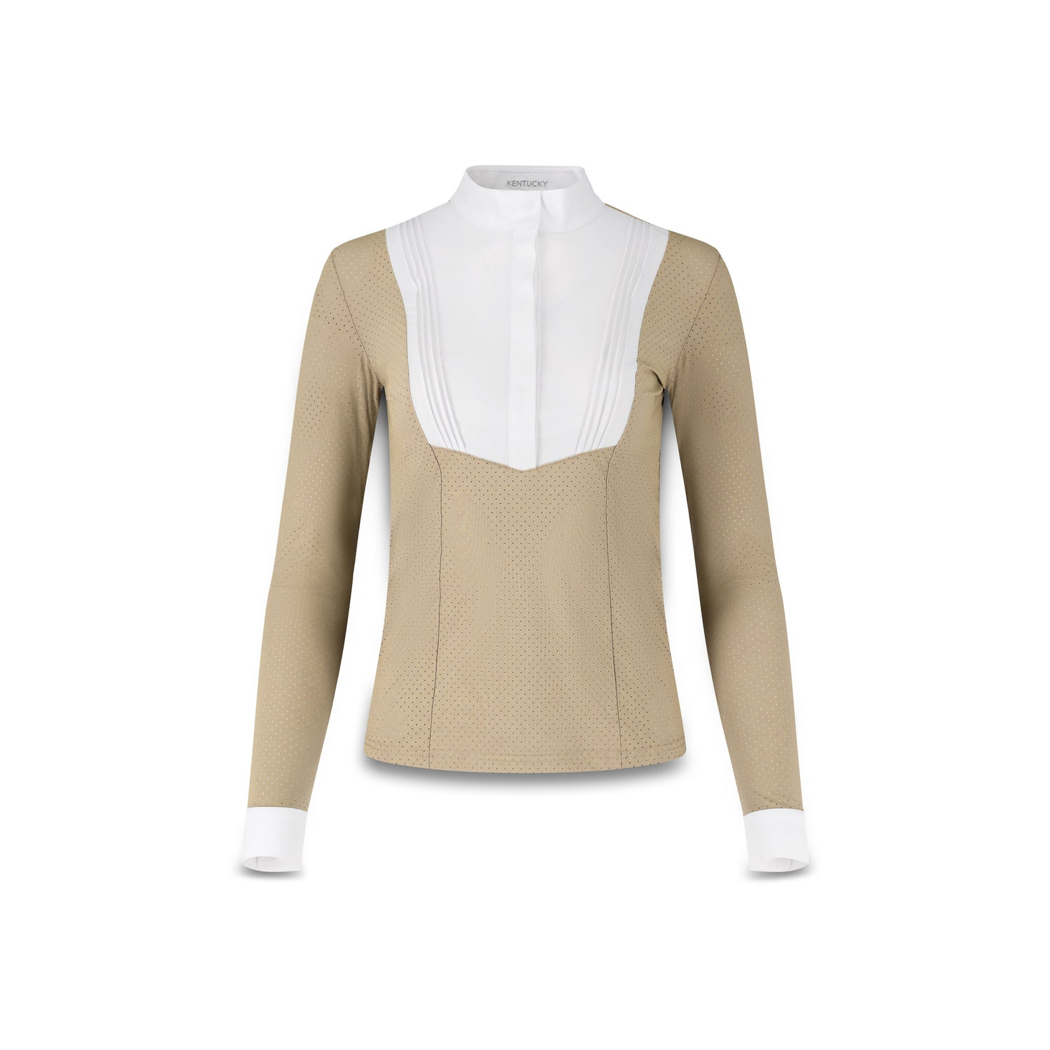 Kentucky perforated long sleeve riding shirt with technical performance fabric.