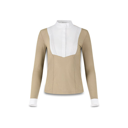 Kentucky perforated long sleeve riding shirt with technical performance fabric.