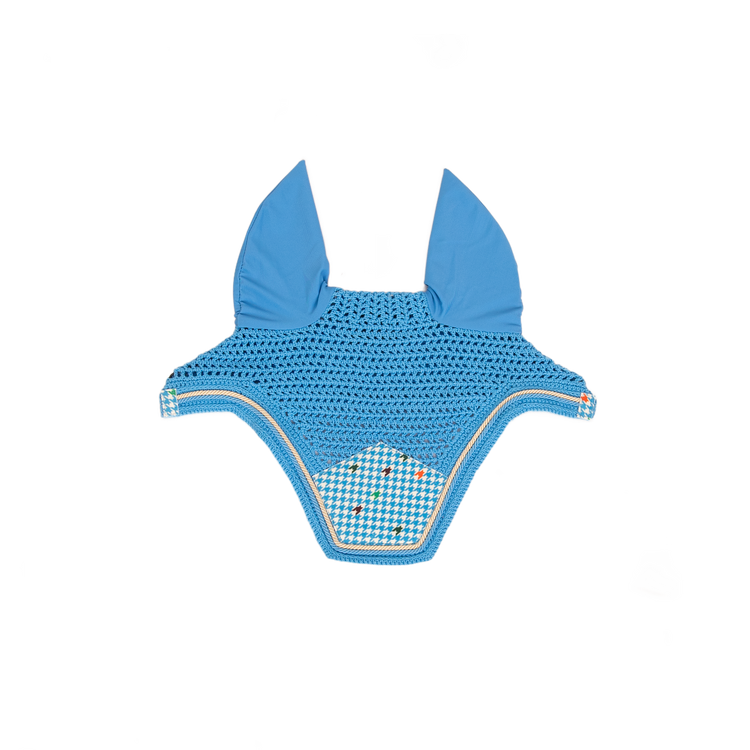 Kentucky Pied-de-Poule fly veil made with luxurious velvet fabric