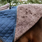Warm horse riding sheet with 160g filling for colder months.