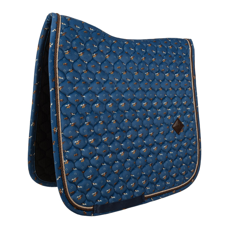 Kentucky Saddle Pad Velvet Horse Printing Jumping with star quilting
